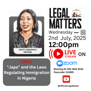 “Japa” and the Laws Regulating Immigration in Nigeria: Legal Dimensions of Mass Emigration