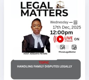 Handling Family Disputes Legally in Nigeria